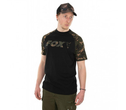 #3000 fox-raglan-t-shirt-black-camo-tricko