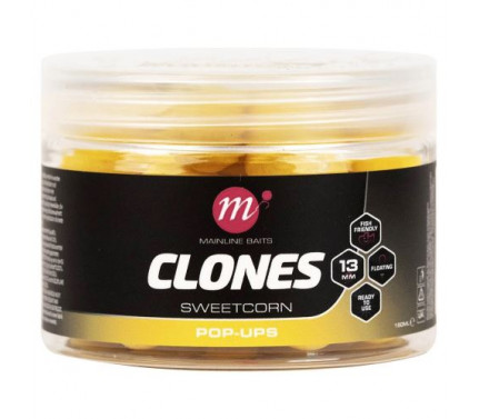 #3435 mainline-plavajuce-boilies-clones-pop-ups-13-mm-150-ml-sweetcorn